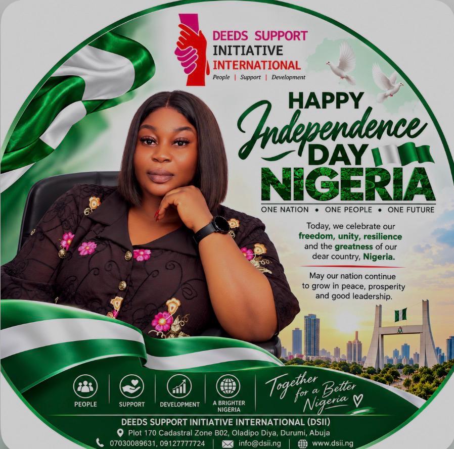 DSII Independence Day message — Happy Independence Day Nigeria, one nation, one people, one future